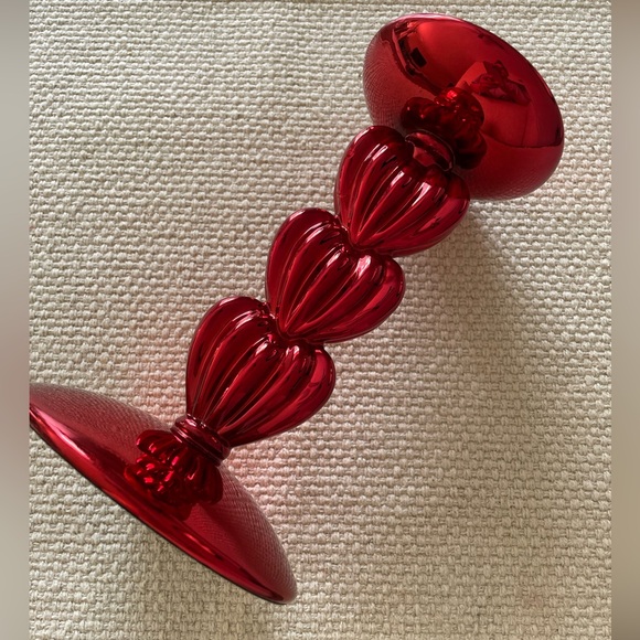 ❤️SOLD❤️New Bath&BodyWorks Red Chrome 3 wick candle holder - Picture 6 of 13